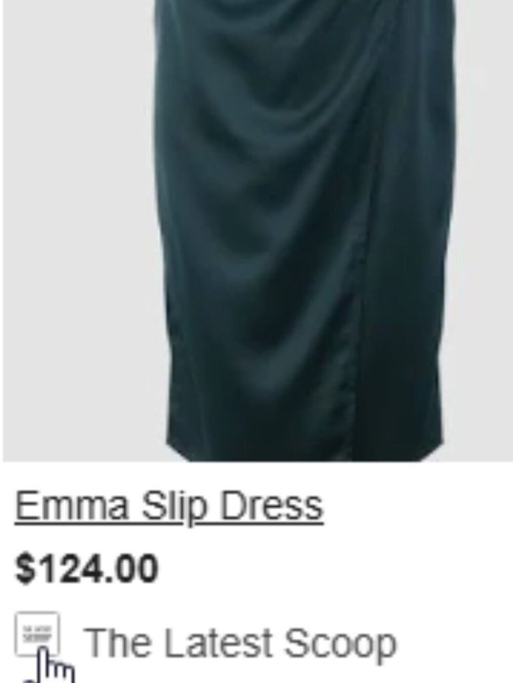 Emerald Slip Dress - Picture 2 of 3